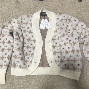 Cider Cream and Brown Women's Sweater